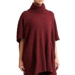 Athleta wool blend poncho sweater.